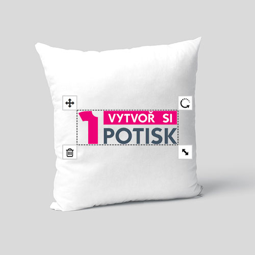 Quadratisches Kissen 1 Polster mit Druck
