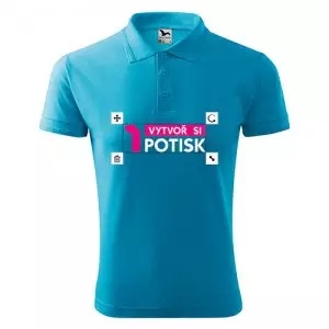 Poloshirt Pique Druck
