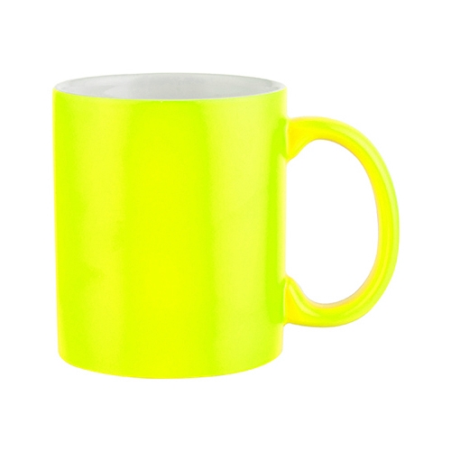 Fluoreszierende Tasse Gelb Matt 1 Fluoreszierende Tasse Gelb Matt - Druck