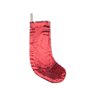 Pailletten-Weihnachtssocke mit eigenem Druck