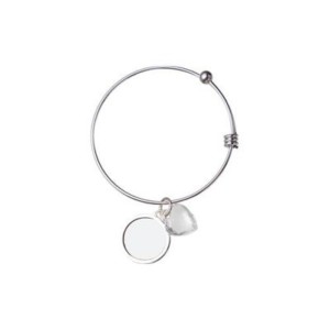 Verstellbares Armband mit Perle und Herz