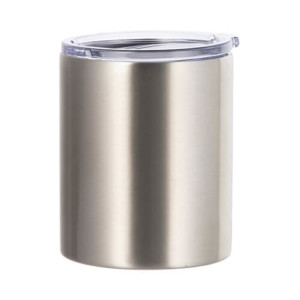Edelstahlbecher mit Deckel - Druck