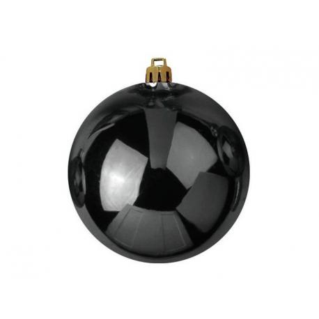 Schwarze Weihnachtskugel mit eigenem Druck