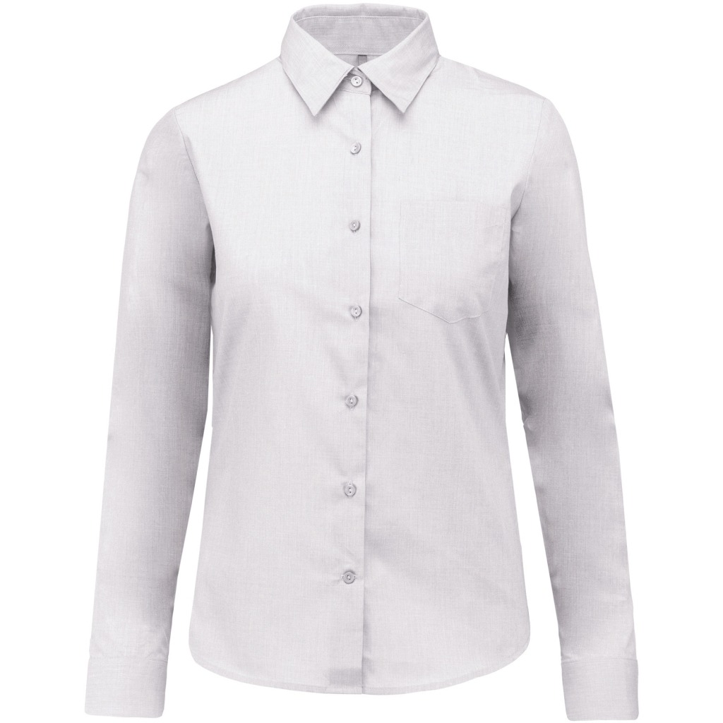 Popeline-Bluse "Jessica" mit langen Ärmeln Kariban | K 549 1 Popeline-Bluse "Jessica" mit langen Ärmeln Kariban | K 549