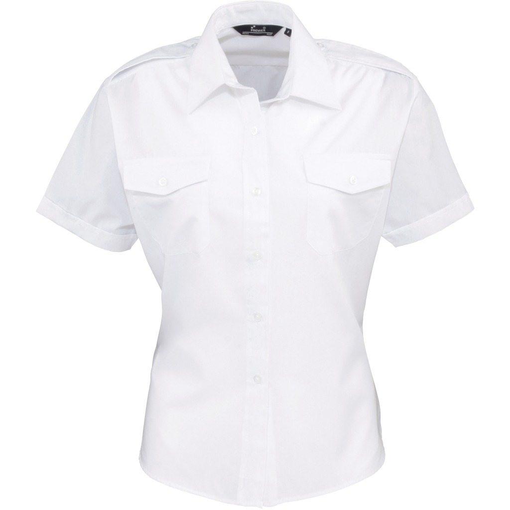 Pilotbluse mit kurzen Ärmeln Premier | PR 312 1 Pilotbluse mit kurzen Ärmeln Premier | PR 312
