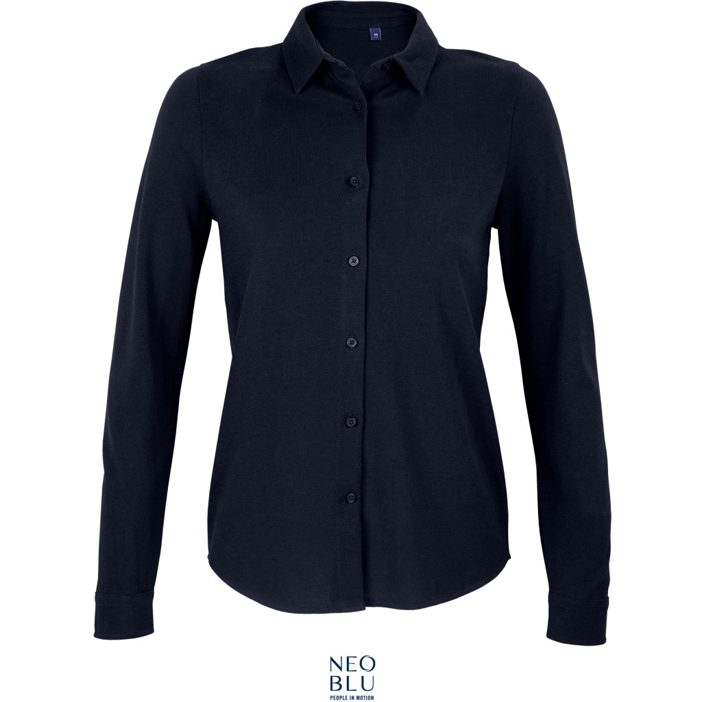 Piqué-Bluse mit langen Ärmeln NEOBLU | Basile Women 1 Piqué-Bluse mit langen Ärmeln NEOBLU | Basile Women