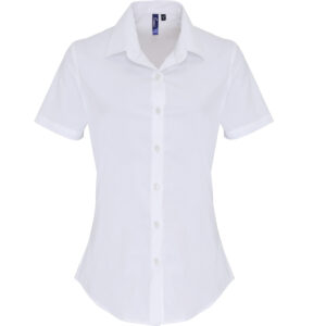 Popeline-Elastic-Bluse mit kurzen Ärmeln Premier | PR 346