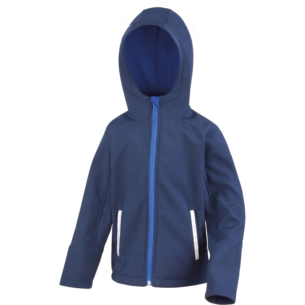 Kinder 3-lagige Softshell-Jacke mit Kapuze Result | R 224JY 1 Kinder 3-lagige Softshell-Jacke mit Kapuze Result | R 224JY