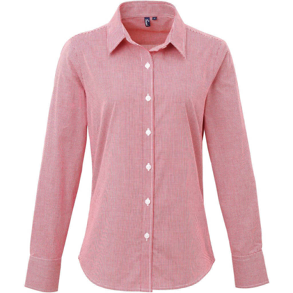 Popeline-Karobluse mit langen Ärmeln Premier | PR 320 1 Popeline-Karobluse mit langen Ärmeln Premier | PR 320