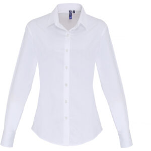 Elastische Popeline-Bluse mit langen Ärmeln Premier | PR 344