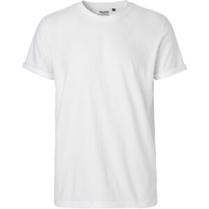 Herren Bio-T-Shirt mit umgeschlagenen Ärmeln Neutral | O 60012