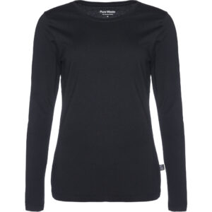 Damen-T-Shirt aus schwerer Baumwolle mit langem Arm Pure Waste | LSWB