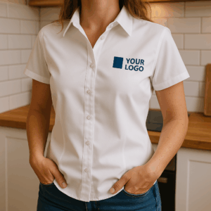 Köperbluse mit kurzen Ärmeln B&C | Sharp SSL /women 2 Köperbluse mit kurzen Ärmeln B&C | Sharp SSL /women