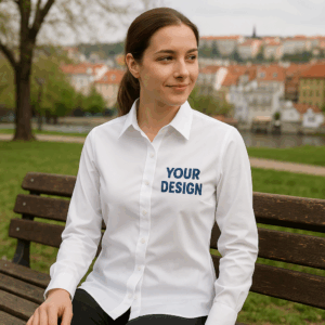 Popeline-Bluse mit langen Ärmeln B&C | Heritage LSL /women 3 Popeline-Bluse mit langen Ärmeln B&C | Heritage LSL /women