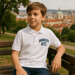 Kinder Piqué Polo aus schwerer Baumwolle Russell | 599B 3 Kinder Piqué Polo aus schwerer Baumwolle Russell | 599B