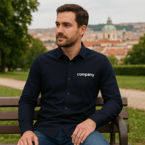 Piqué-Hemd mit langen Ärmeln NEOBLU | Basile Men 3 Piqué-Hemd mit langen Ärmeln NEOBLU | Basile Men