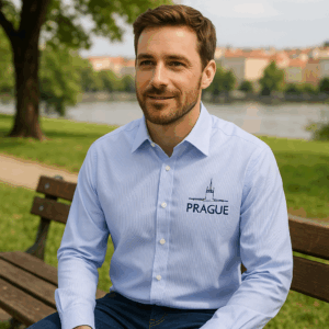 Mikro-Köperhemd mit langen Ärmeln NEOBLU | Baptiste Men 3 Mikro-Köperhemd mit langen Ärmeln NEOBLU | Baptiste Men