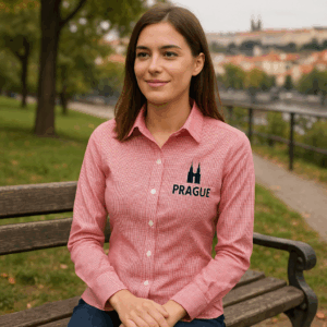 Popeline-Karobluse mit langen Ärmeln Premier | PR 320 3 Popeline-Karobluse mit langen Ärmeln Premier | PR 320