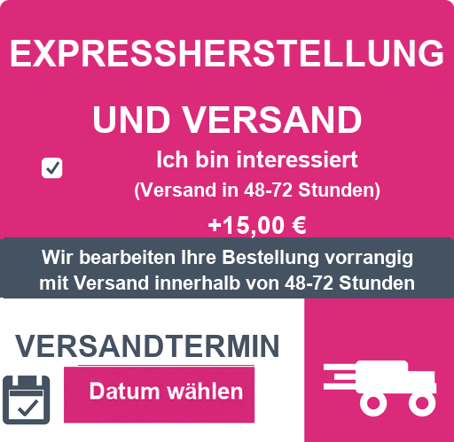 Expressherstellung und Versand innerhalb von 48–72 Stunden